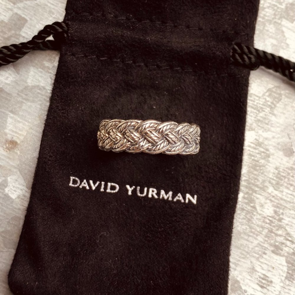 David Yurman Men's Woven Sterling Silver Band Ring
